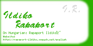 ildiko rapaport business card